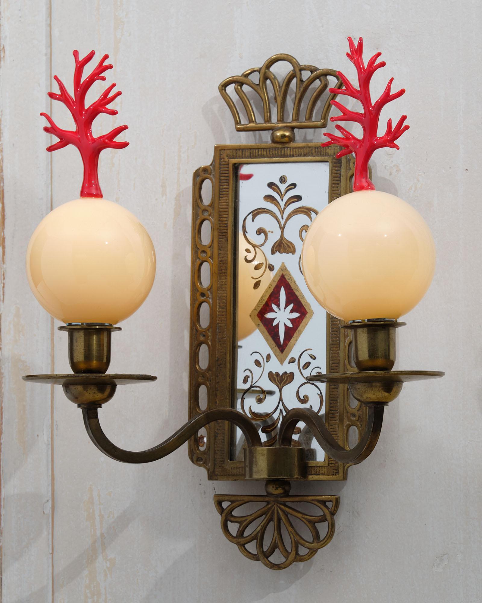 Venetian Coral Sconces 1