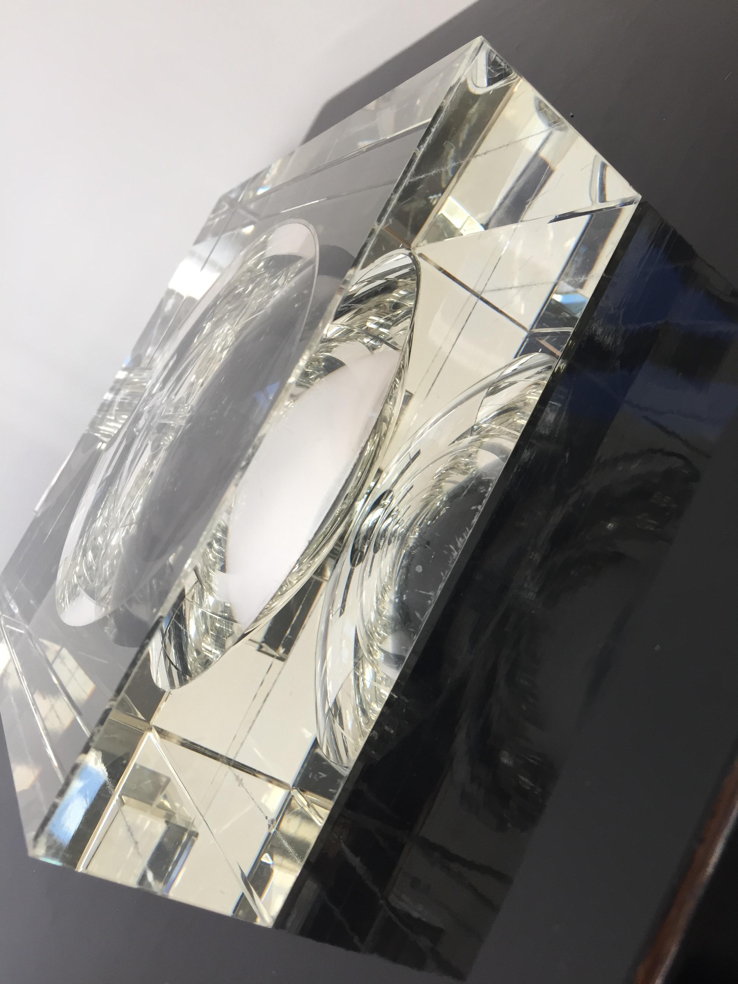  Venezianischer Kristall-Flacon ColoUr aus klarem Kristall im Art déco-Stil von Chanel (Handgefertigt) im Angebot