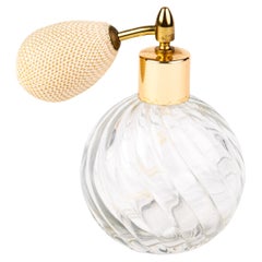 Vintage Venetian Crystal Glass Perfume Atomiser Bottle 