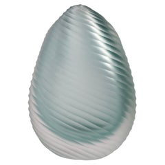 Vaso in cristallo veneziano di Barovier&Toso, Blu Cadetto, Dune, Piccolo