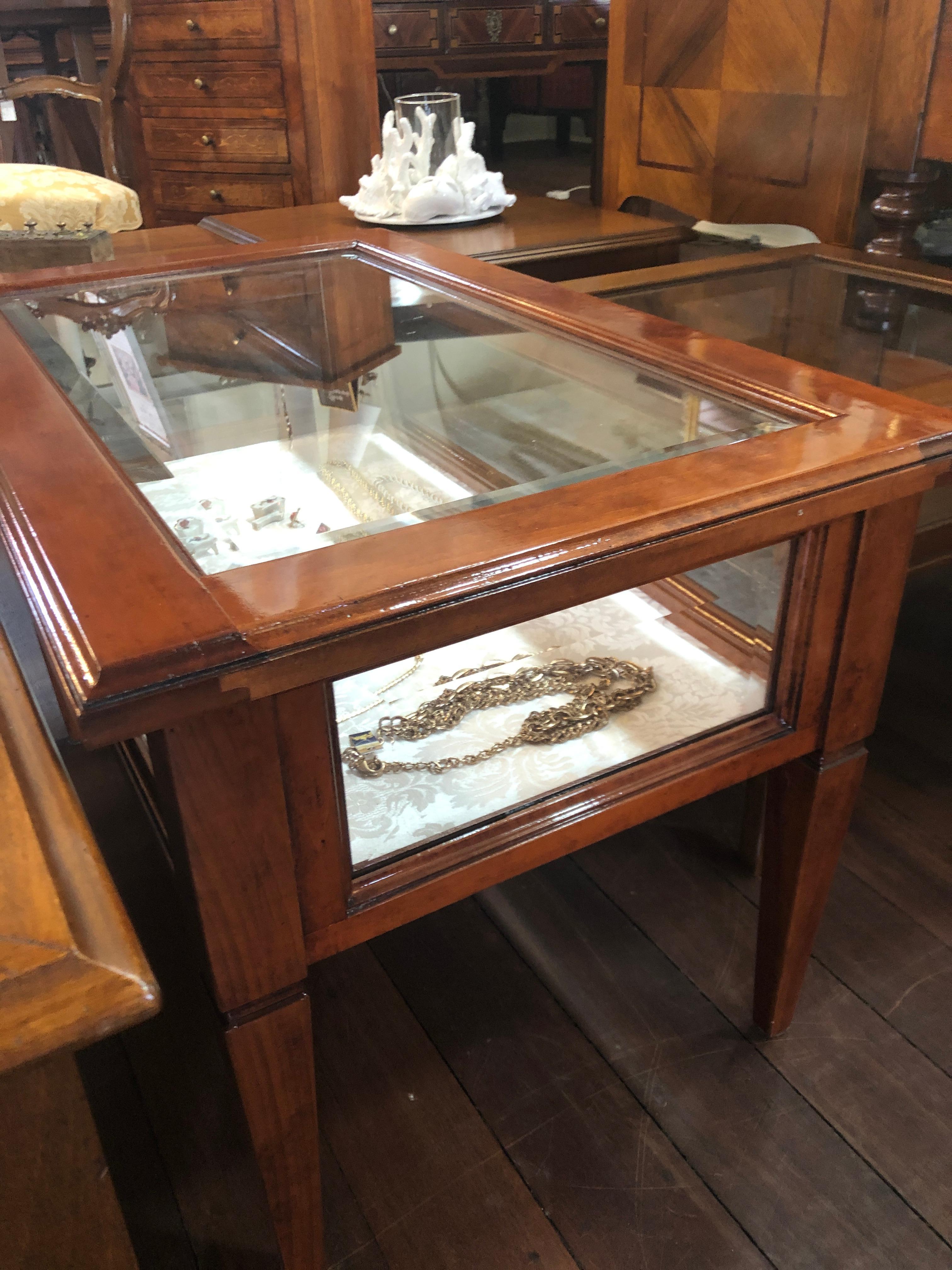 glass coffee table display case