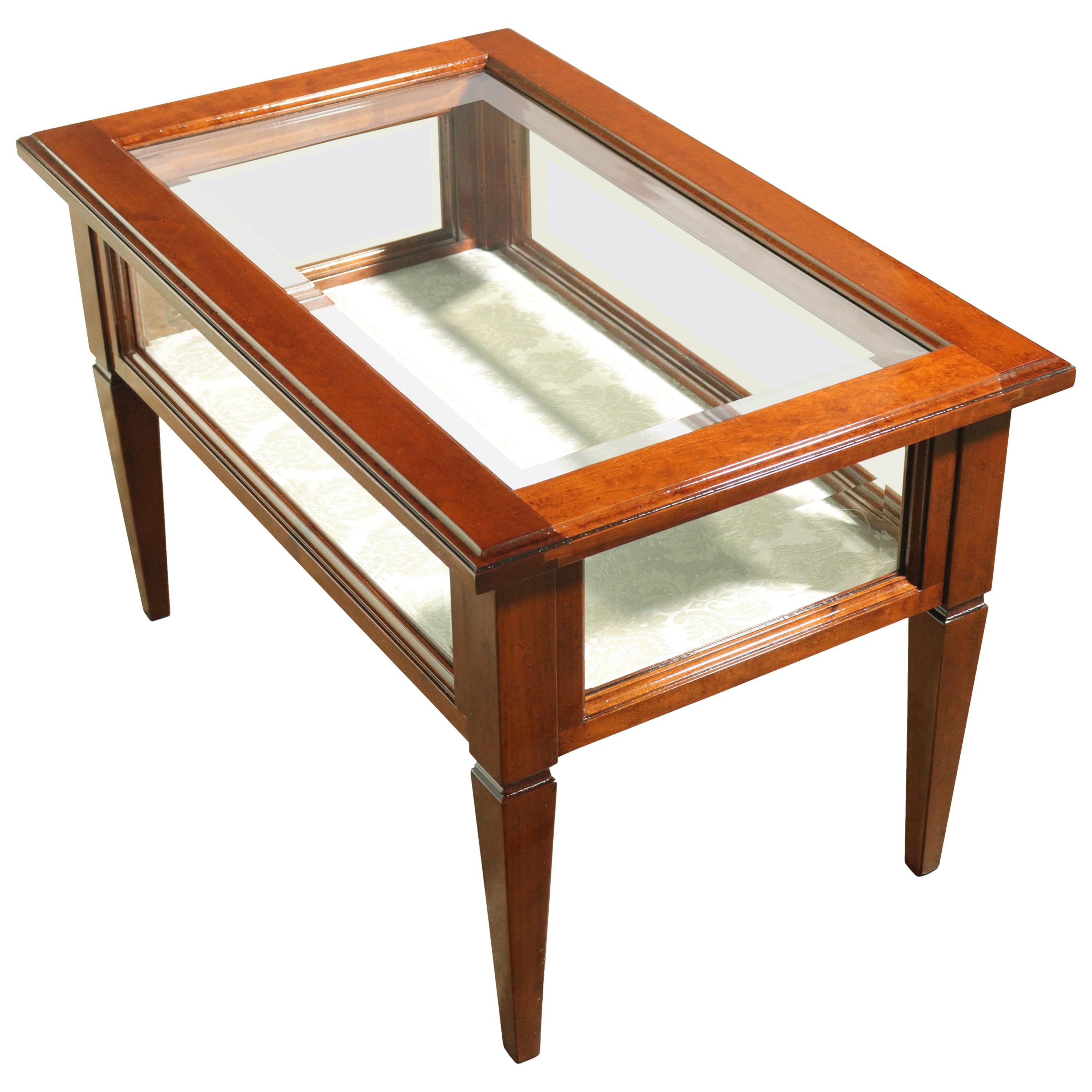 Venetian Designer Modern Handcrafted Bevelled Glass Coffee Table / Display Case For Sale