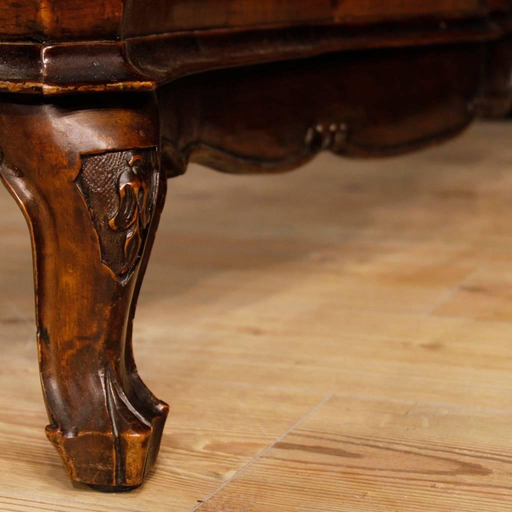 Venetian Double Bed in Walnut and Burl Wood in Louis XV Style, 20th Century 5