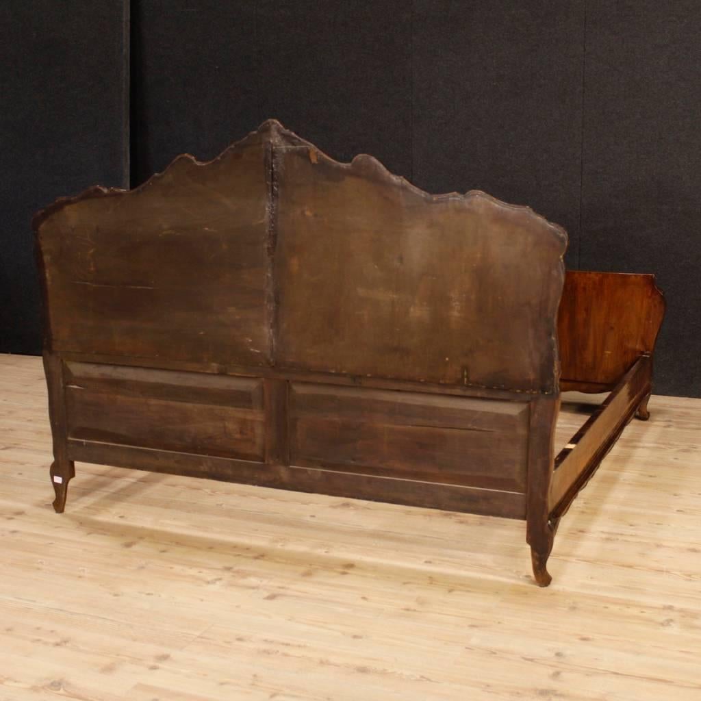 Venetian Double Bed in Walnut and Burl Wood in Louis XV Style, 20th Century 6