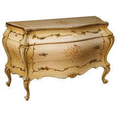 Venetian Dresser in Lacquered, Painted, Giltwood from 20th Century