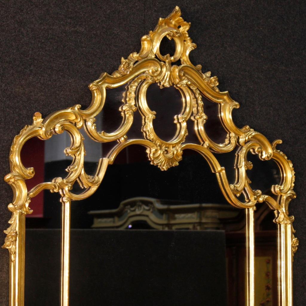 Venetian Dresser with Mirror in Lacquered, Gilt, Painted Wood from 20th Century In Good Condition In Vicoforte, Piedmont