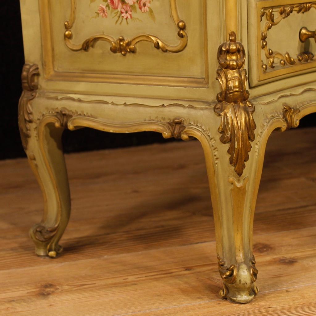 Venetian Dressing Table in Lacquered, Painted, Giltwood from 20th Century 1