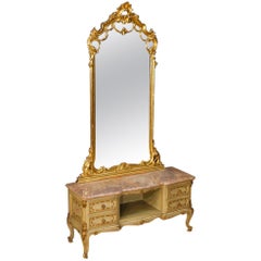 Venetian Dressing Table in Lacquered, Painted, Giltwood from 20th Century