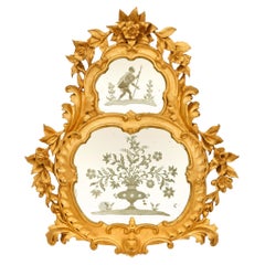 Venetian early 19th century Baroque st. Giltwood mirror