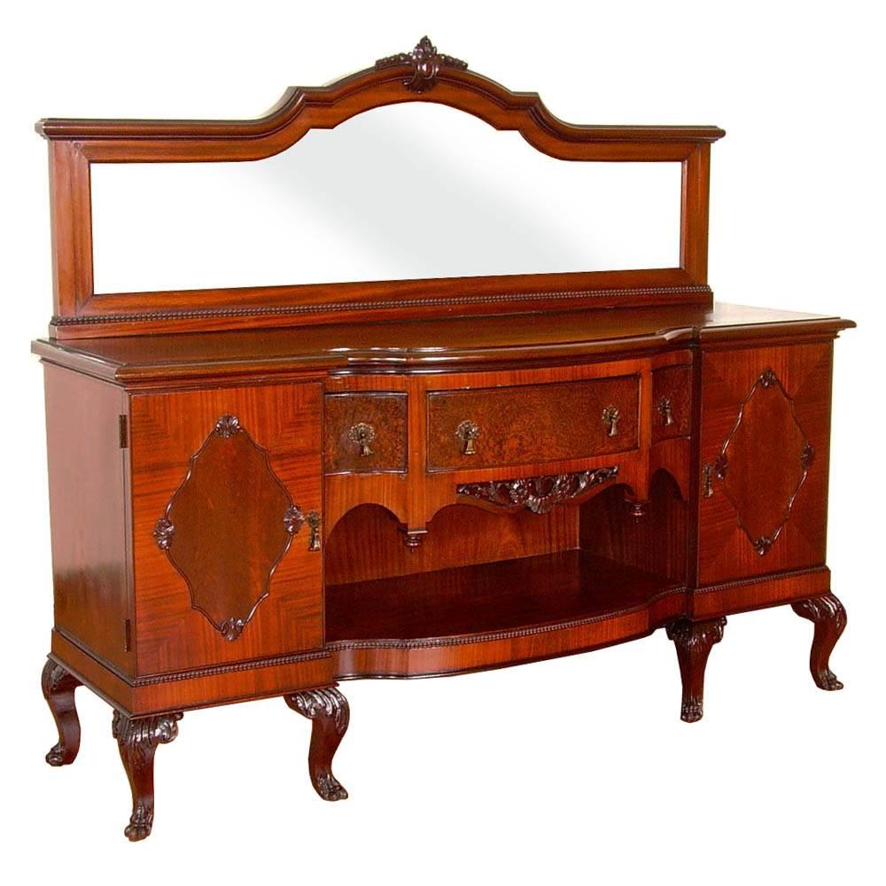 Venetian Early 20th Century Eclectic Credenza with Mirror, by Testolini Salviati For Sale