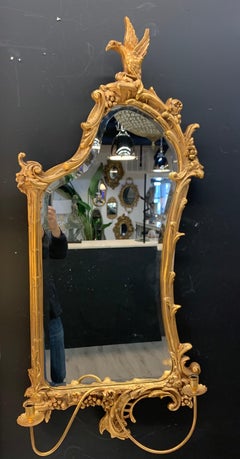 Venetian Early 20th Century Rococo Sculptural Carved Gilt Wood Mirror