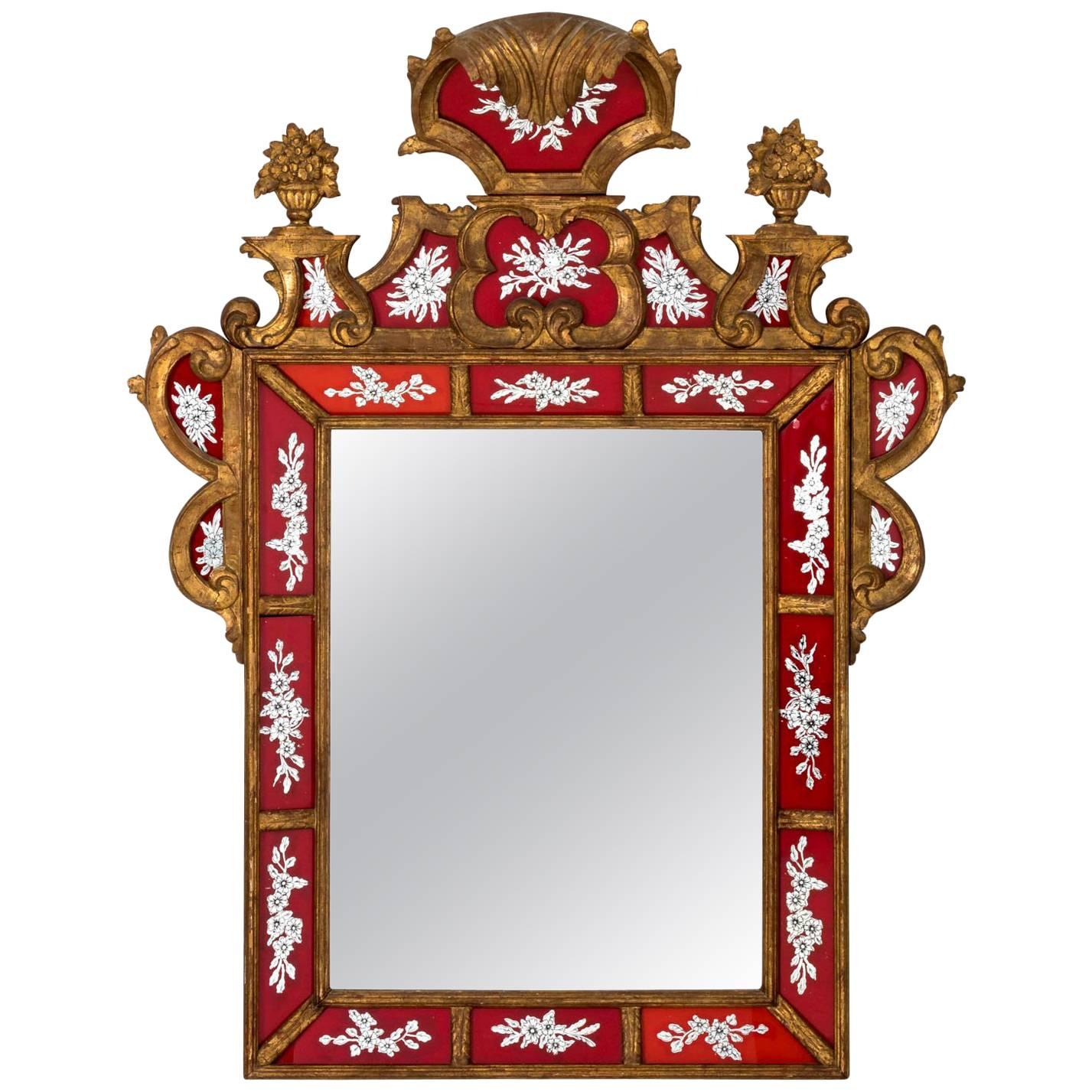 Venetian Èglomisé Painted Mirror