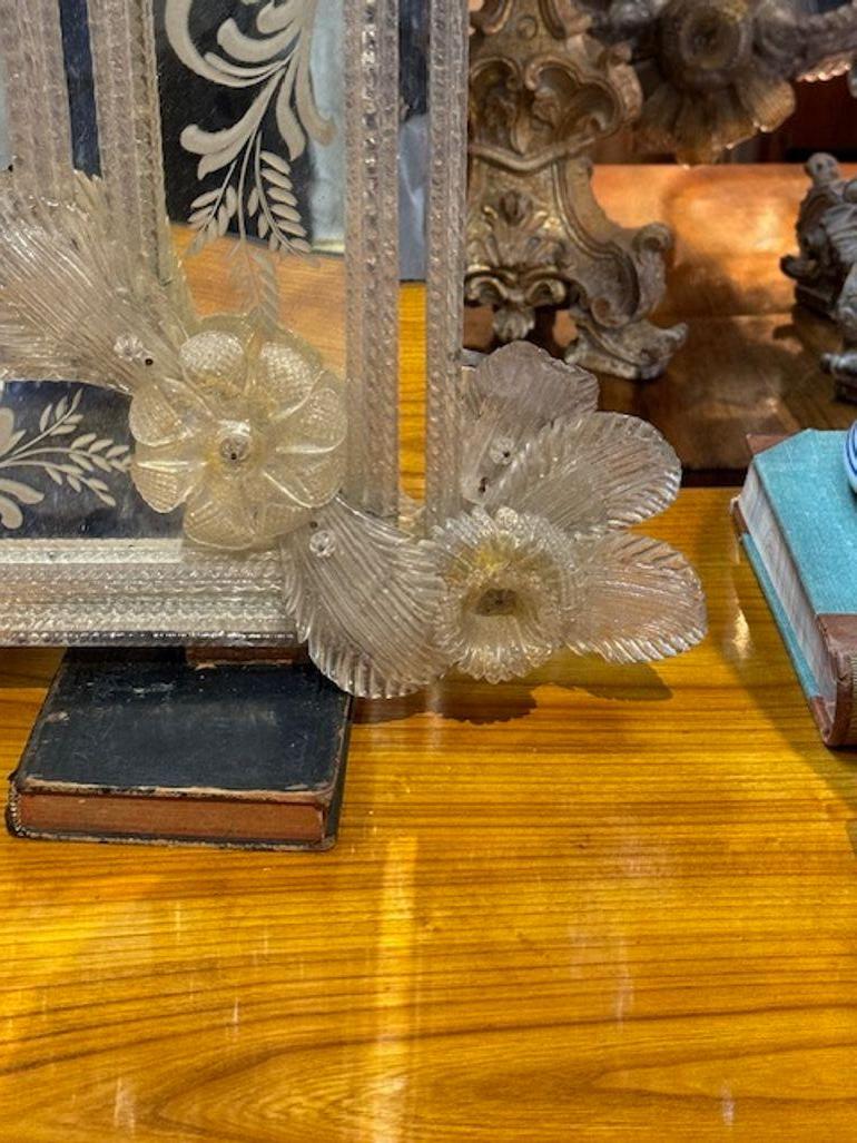 Specchio in vetro veneziano acidato in vendita 2