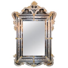 Venetian Etched Glass Mirror