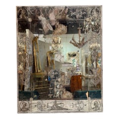 Venetian Etched Glass Mirror