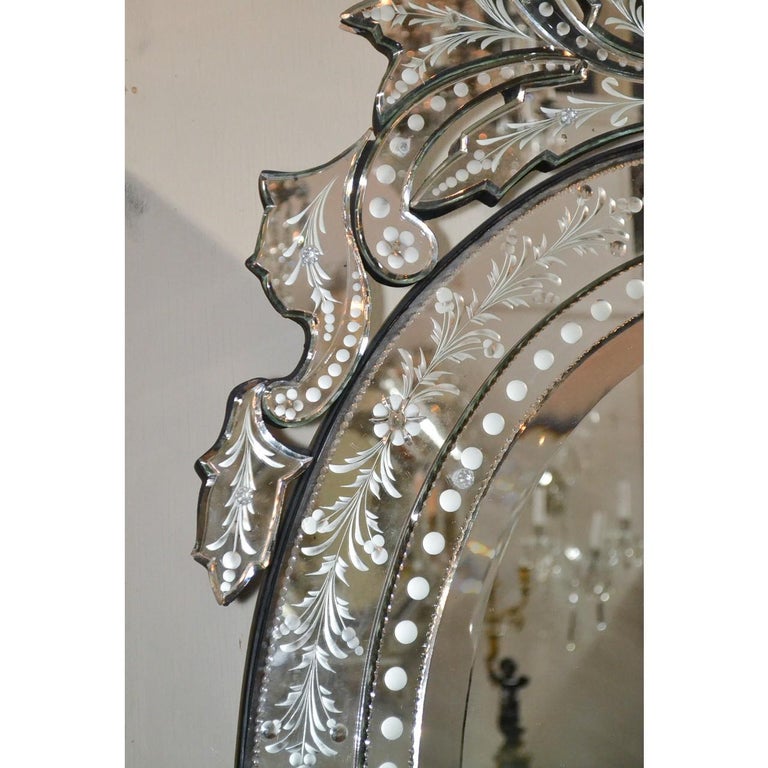 Etched Glass Wall Mirror, circa 1940 at 1stDibs 1940 wall