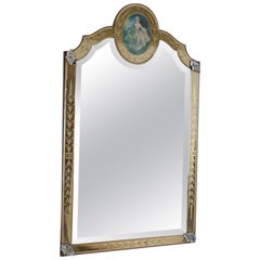Venetian Etched Gold and Silver Mirror