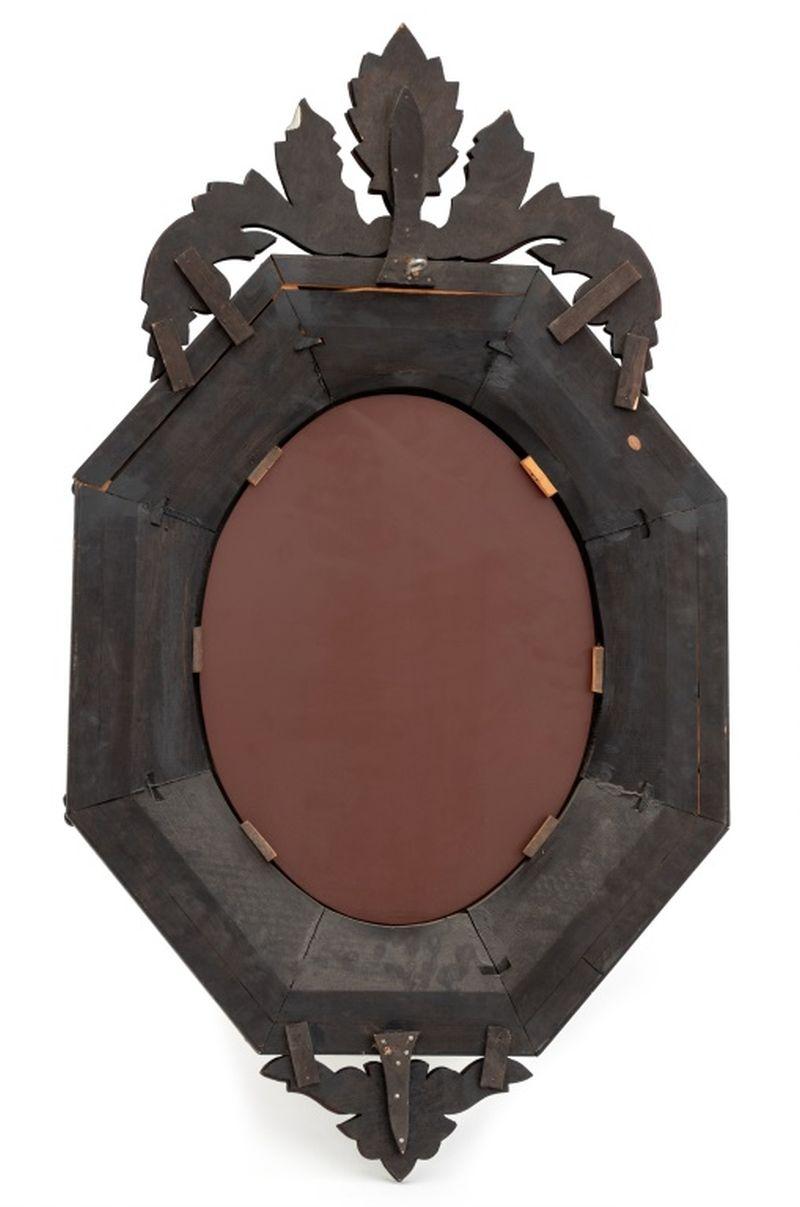 Buriné Miroir octogonal vénitien gravé en vente