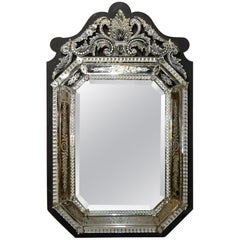Venetian Etched Octagonal Mirror