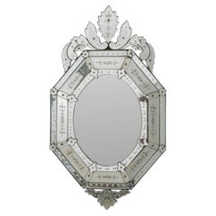 Venetian Etched Octagonal Mirror