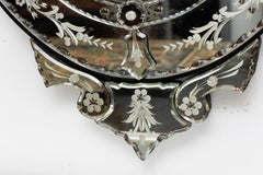 Venetian Etched Oval Mirror