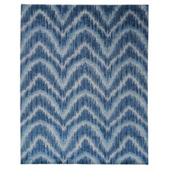 Venezianischer Flamestitch-Teppich in Blau, 10x14'