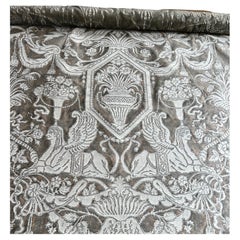 Venetian Fortuny Sfingi Fabric in White, Tan and Black, 5 Yards