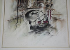 Venetian Framed Watercolor Artist Signed