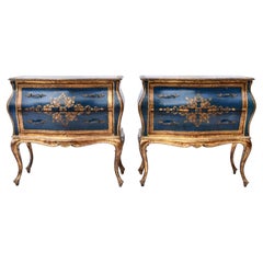 Venetian French Style Bombe Chests Commodes