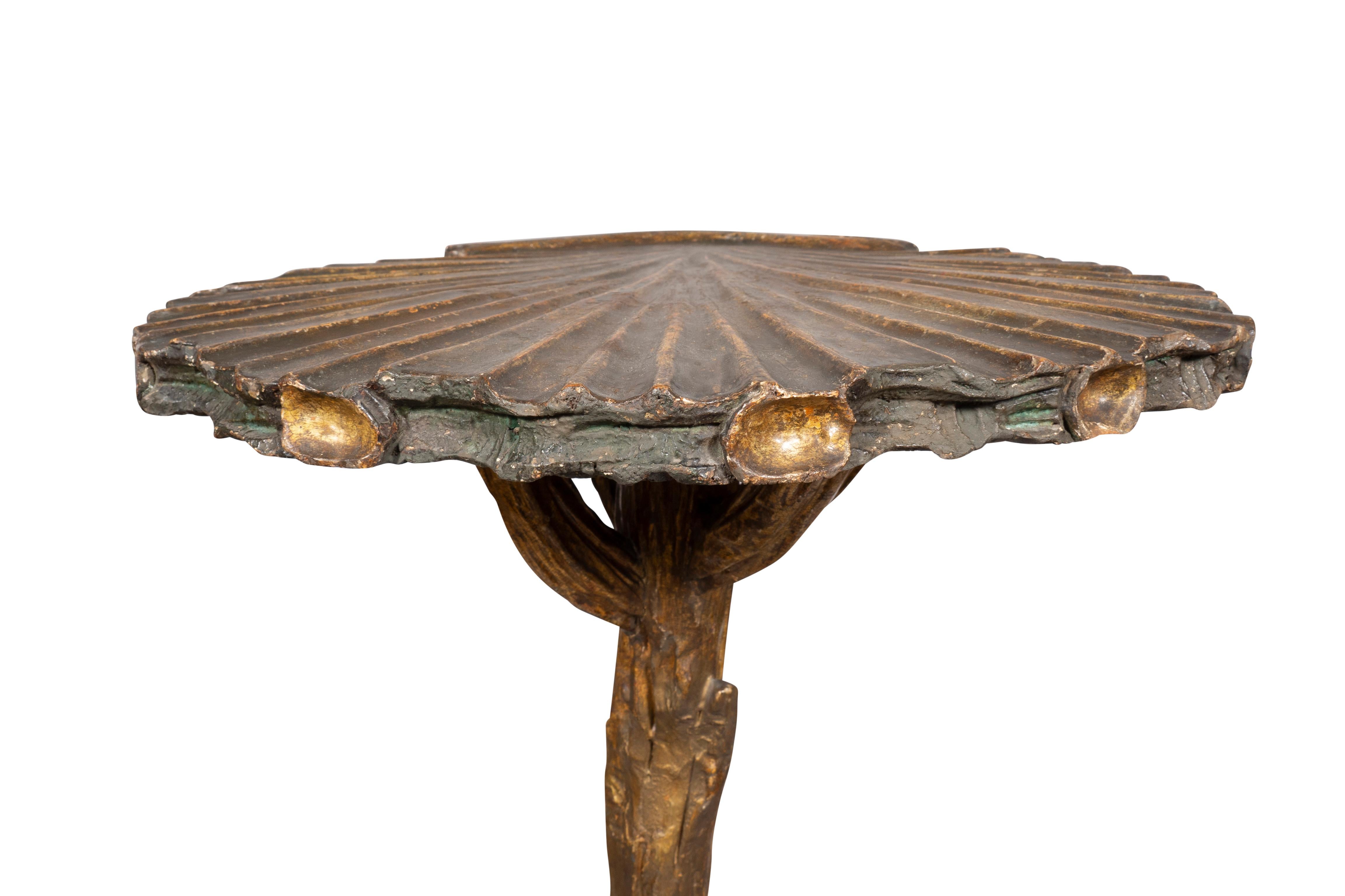 Vergoldeter und bemalter venezianischer Grotto-Tisch im Angebot 3