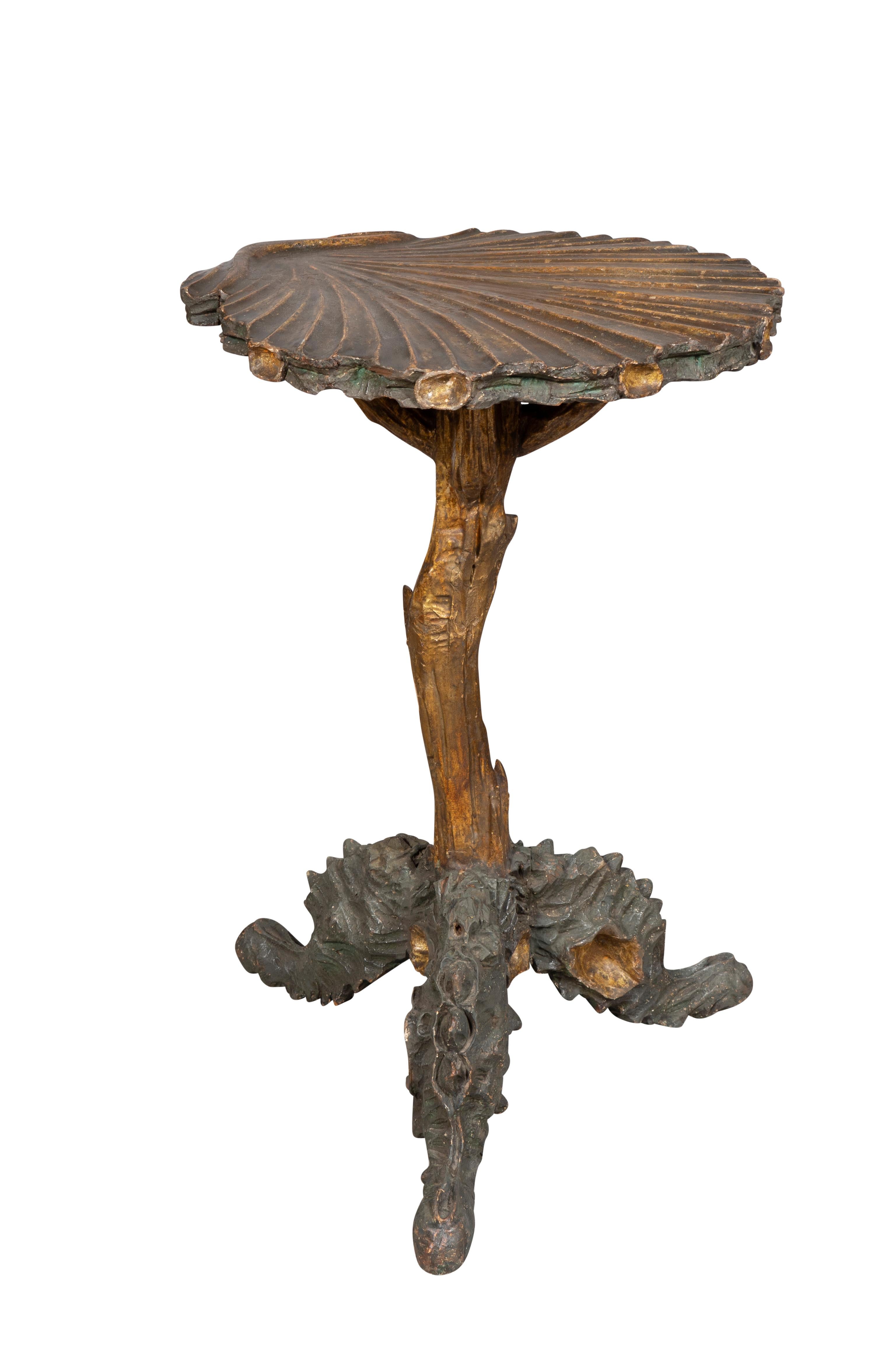 Grand Tour Venetian Gilded And Painted Grotto Table For Sale