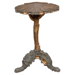 Used Venetian Gilded And Painted Grotto Table