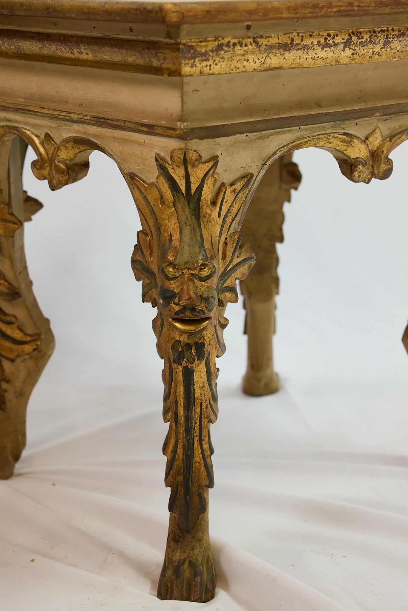 Venetian Gilded Baroque Side Table For Sale 7