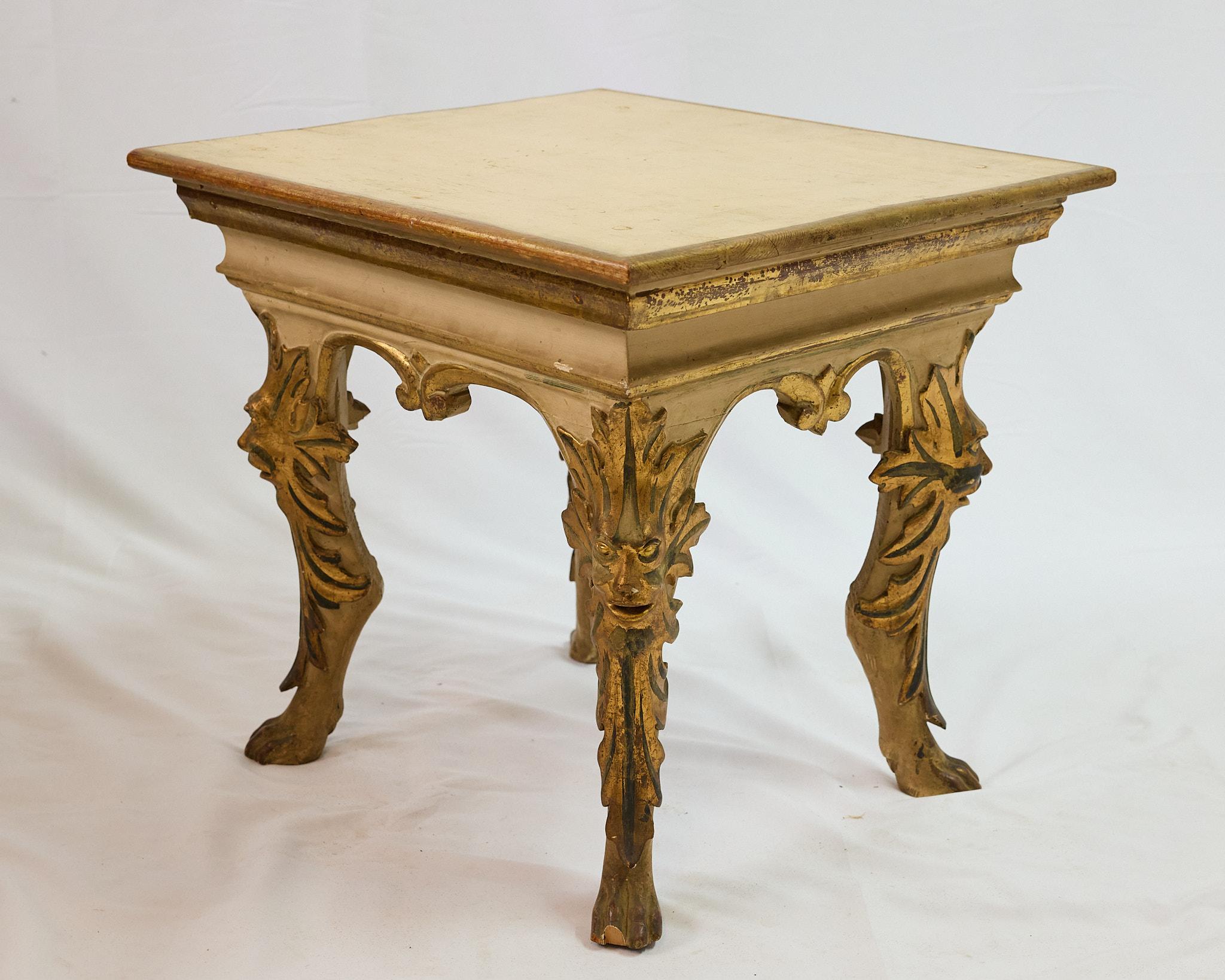 Italian Venetian Gilded Baroque Side Table For Sale