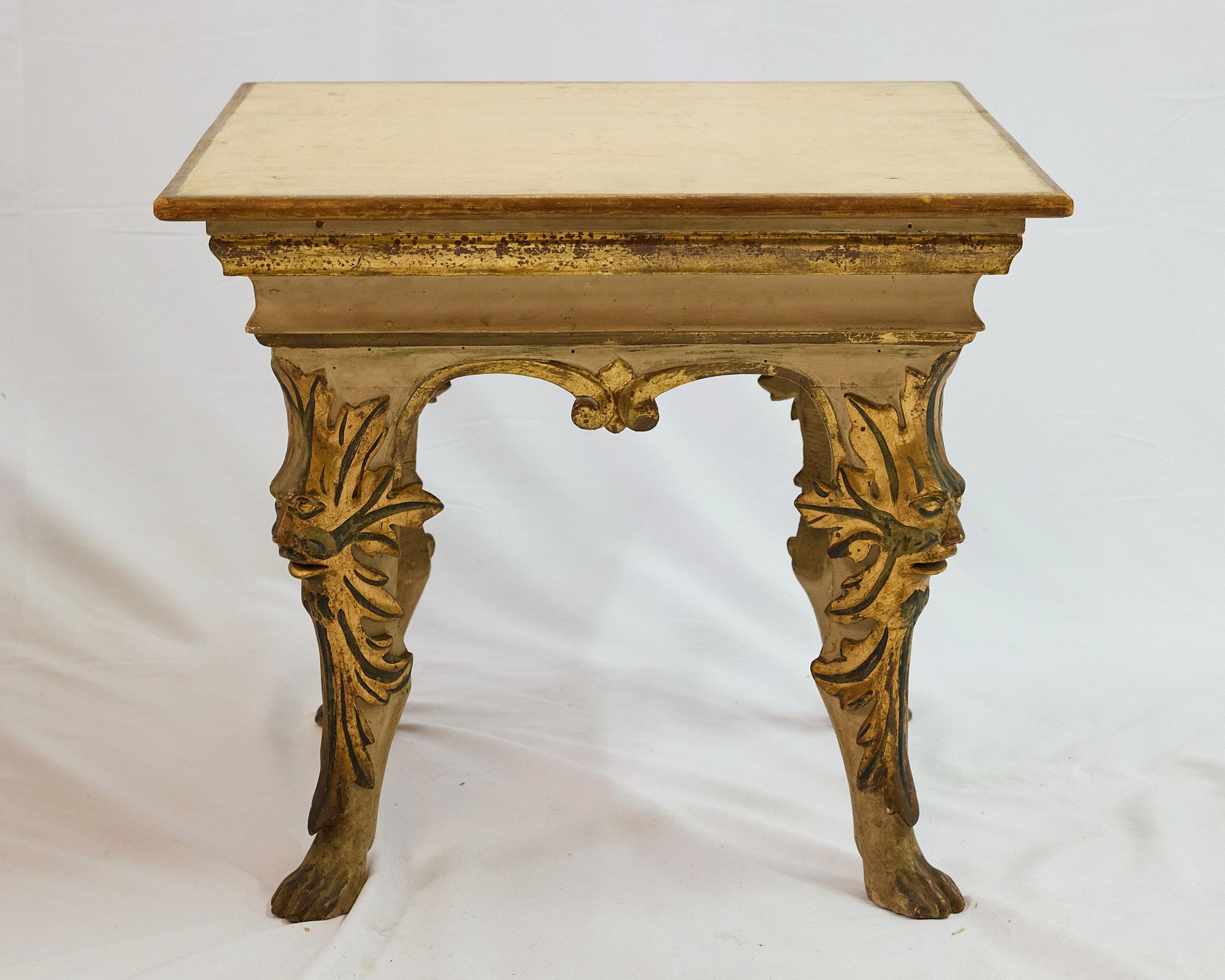 20th Century Venetian Gilded Baroque Side Table For Sale