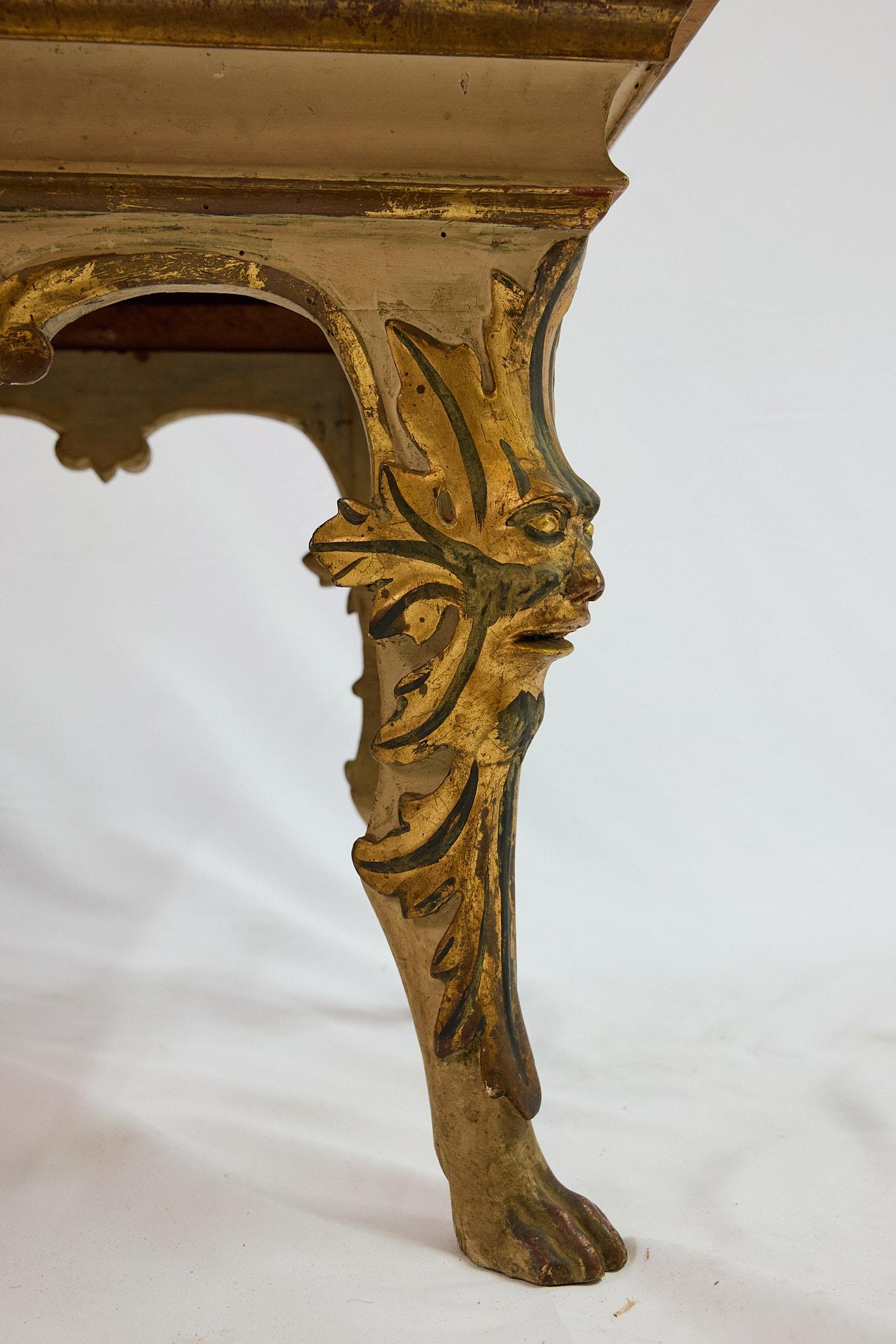 Venetian Gilded Baroque Side Table For Sale 1