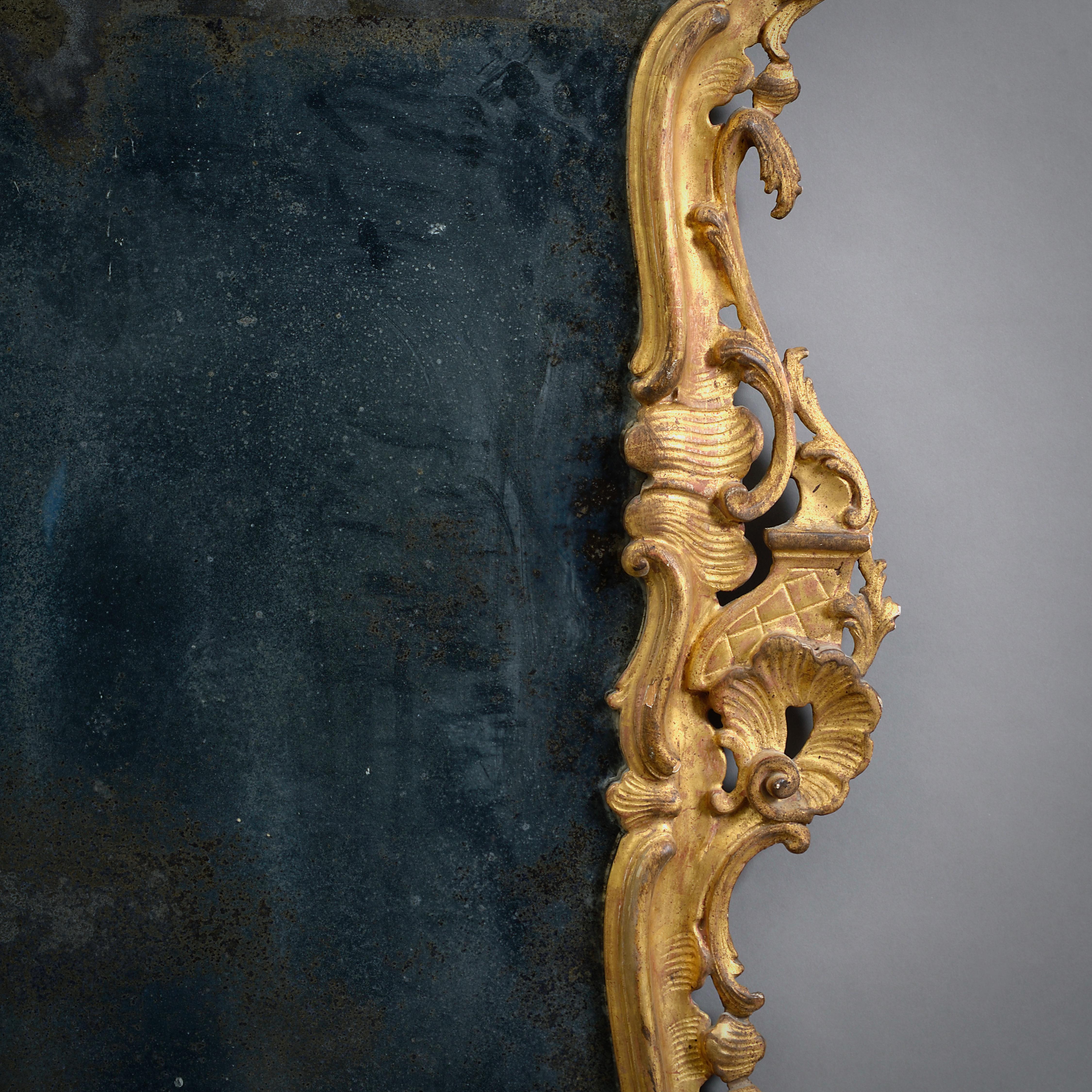 18th Century and Earlier Venetian Gilt-wood Mirror For Sale