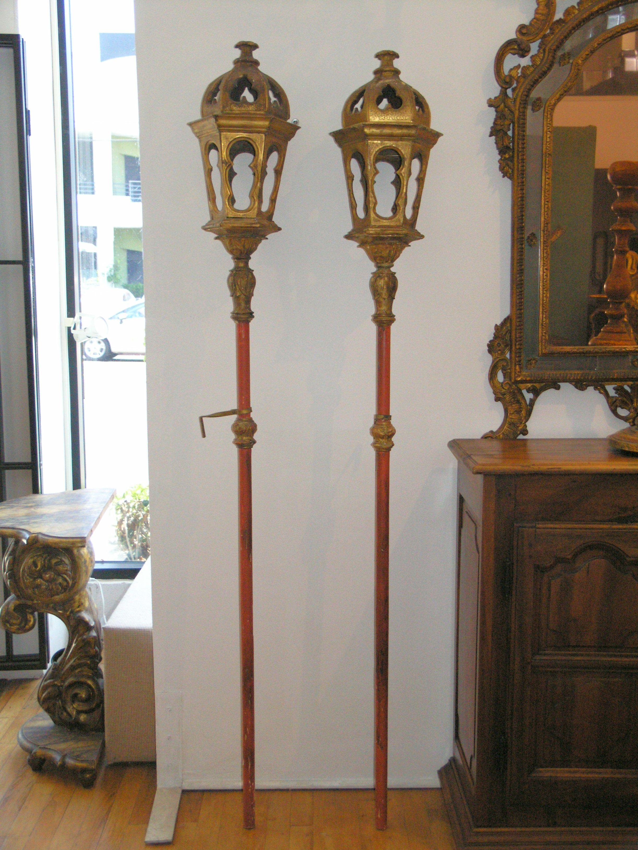 Venetian Giltwood Lanterns For Sale 4