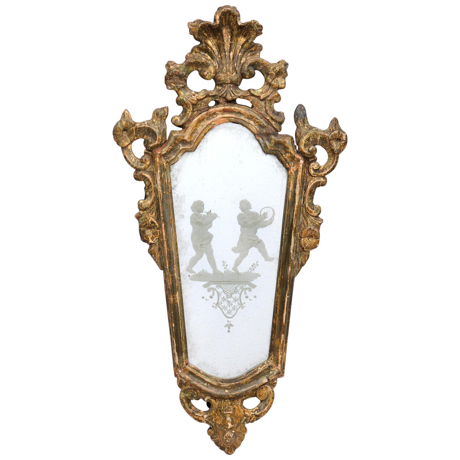 Venetian Giltwood Mirror, 18th Century For Sale