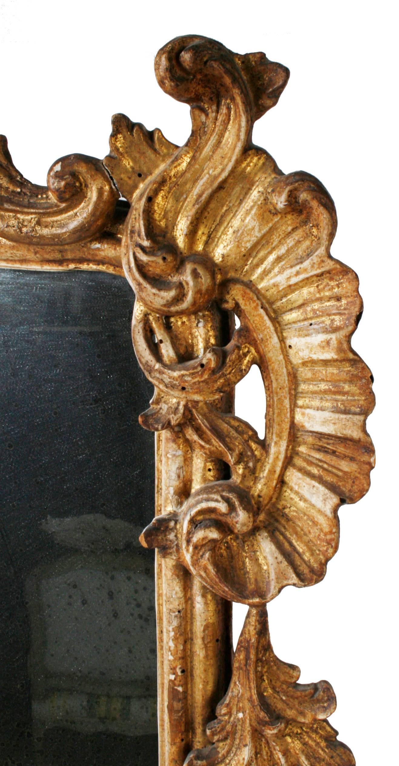 Italian Venetian Giltwood Mirror, circa 1730