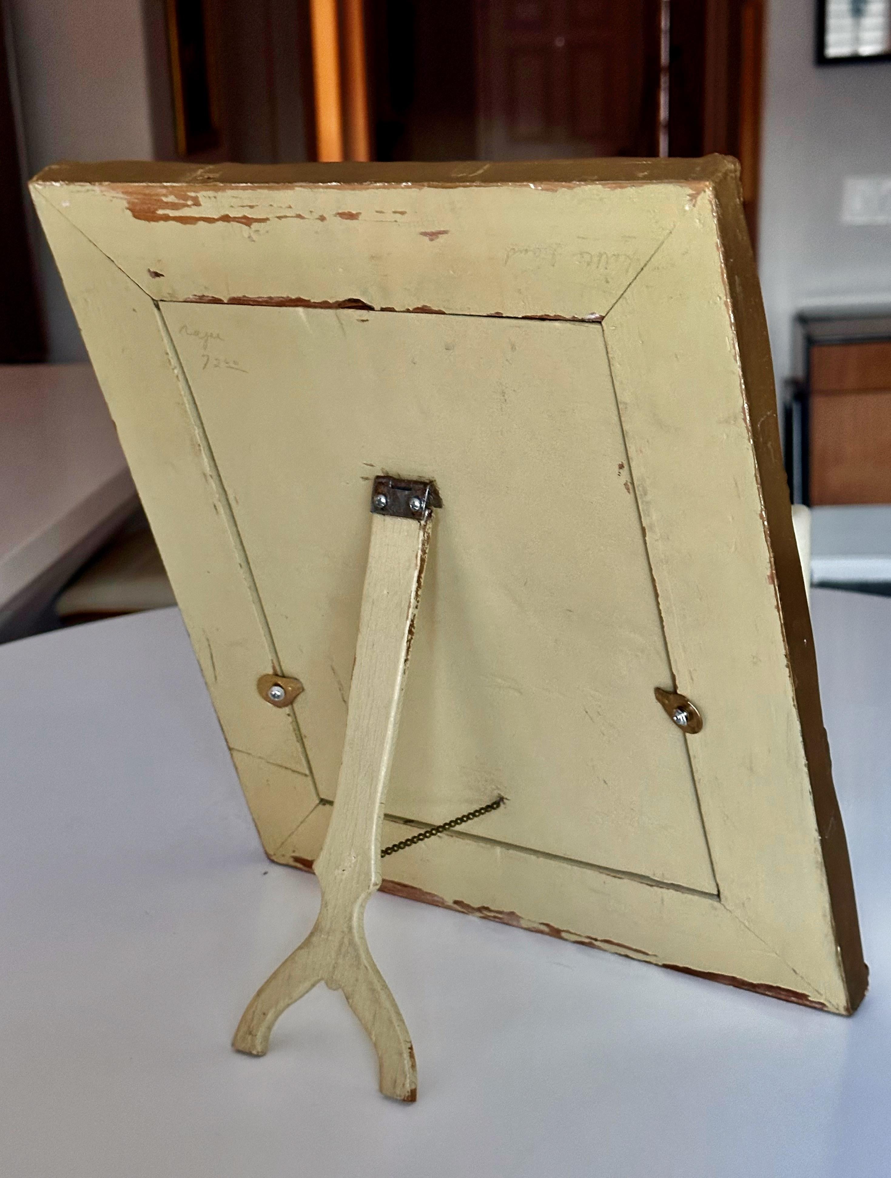 Cadre photo en bois doré vénitien peint à l'envers en vente 8