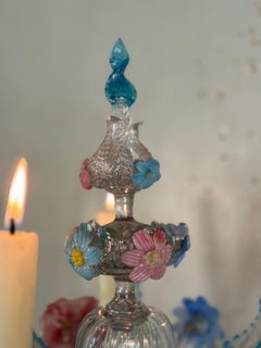 Venetian girandole in multicolored Murano glass, 19th century