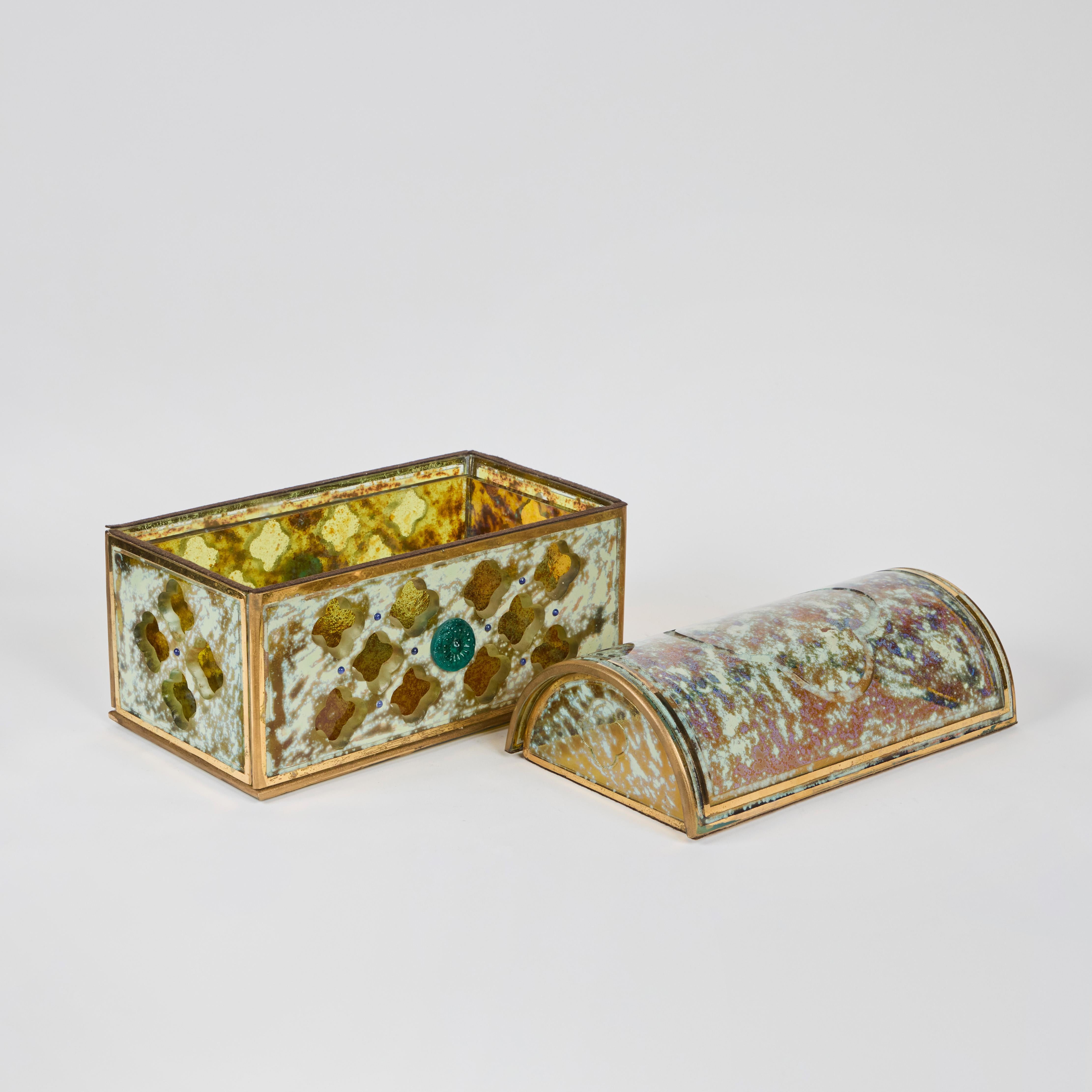 Caja de cristal veneciano Circa 1900 principios del siglo XX en venta