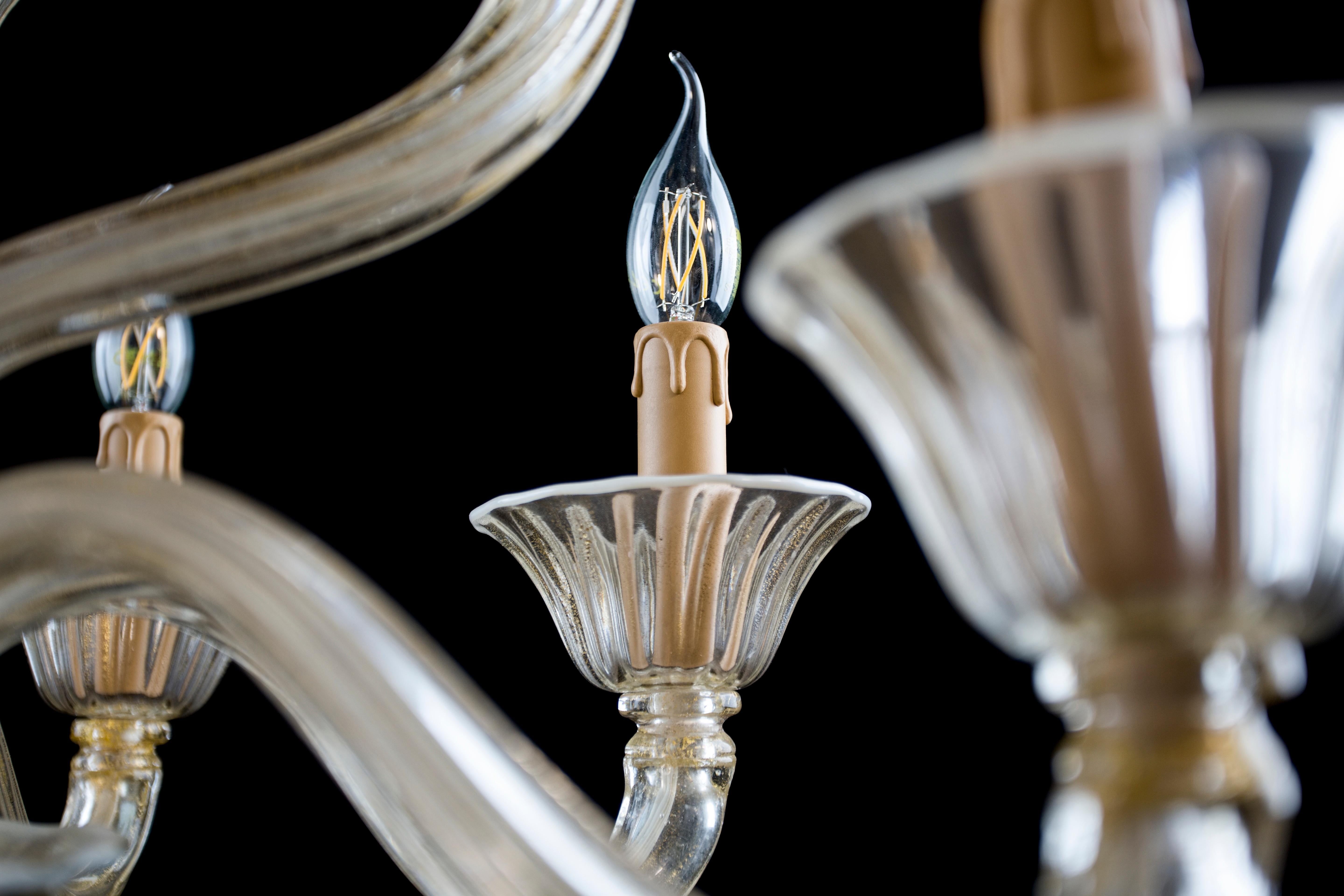 Mid-20th Century Venetian glass chandelier 12 arms For Sale