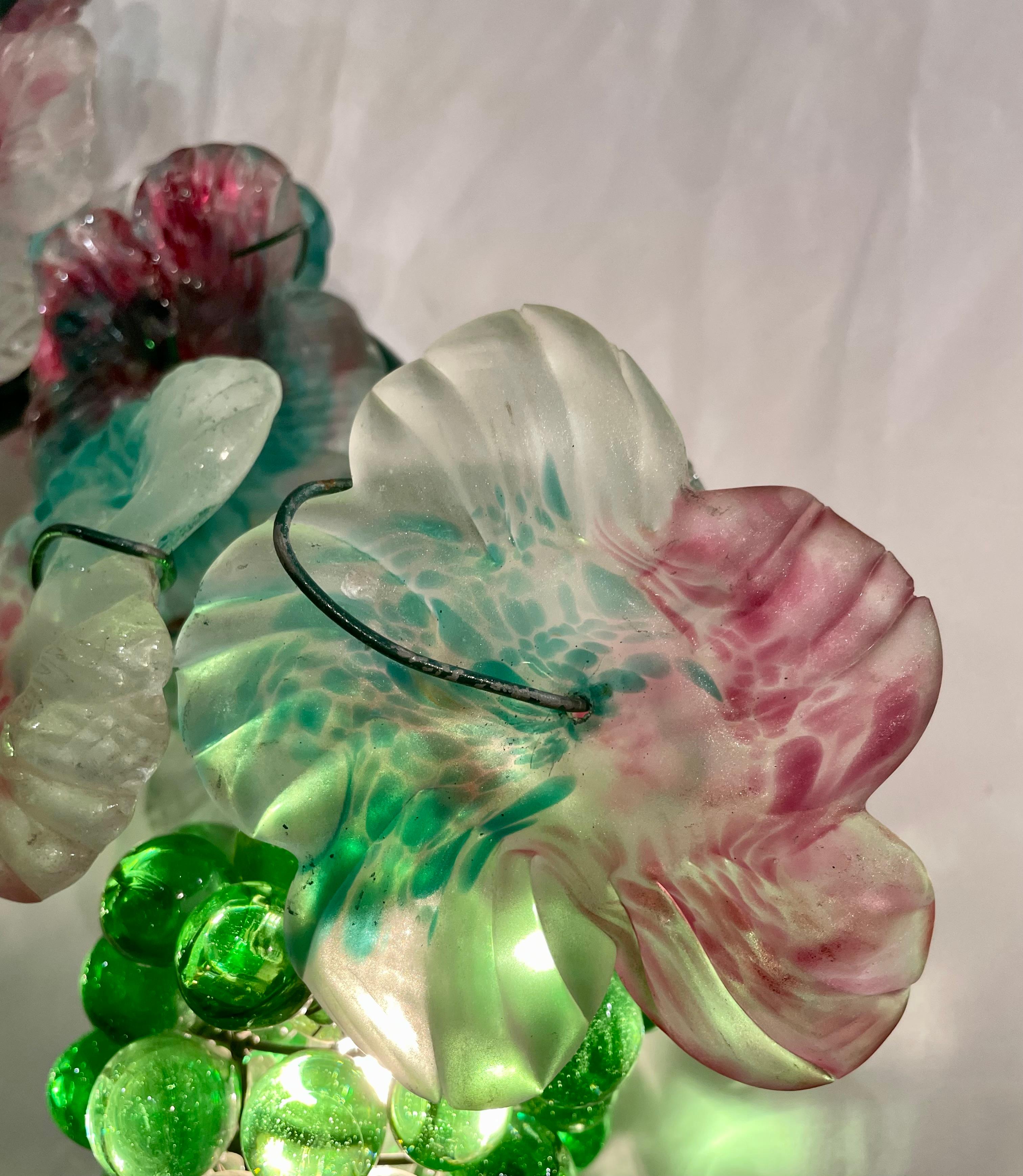 Venetian Glass Grape Fixture In Good Condition For Sale In New Orleans, LA