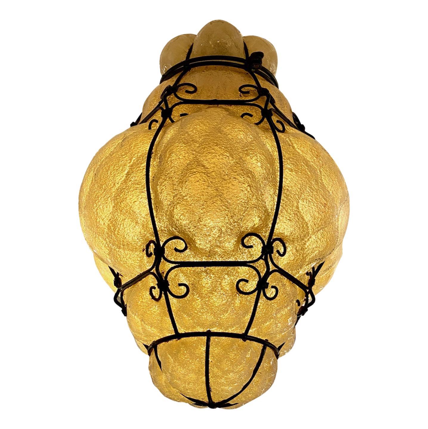 Mid-20th Century Venetian Glass Lantern For Sale