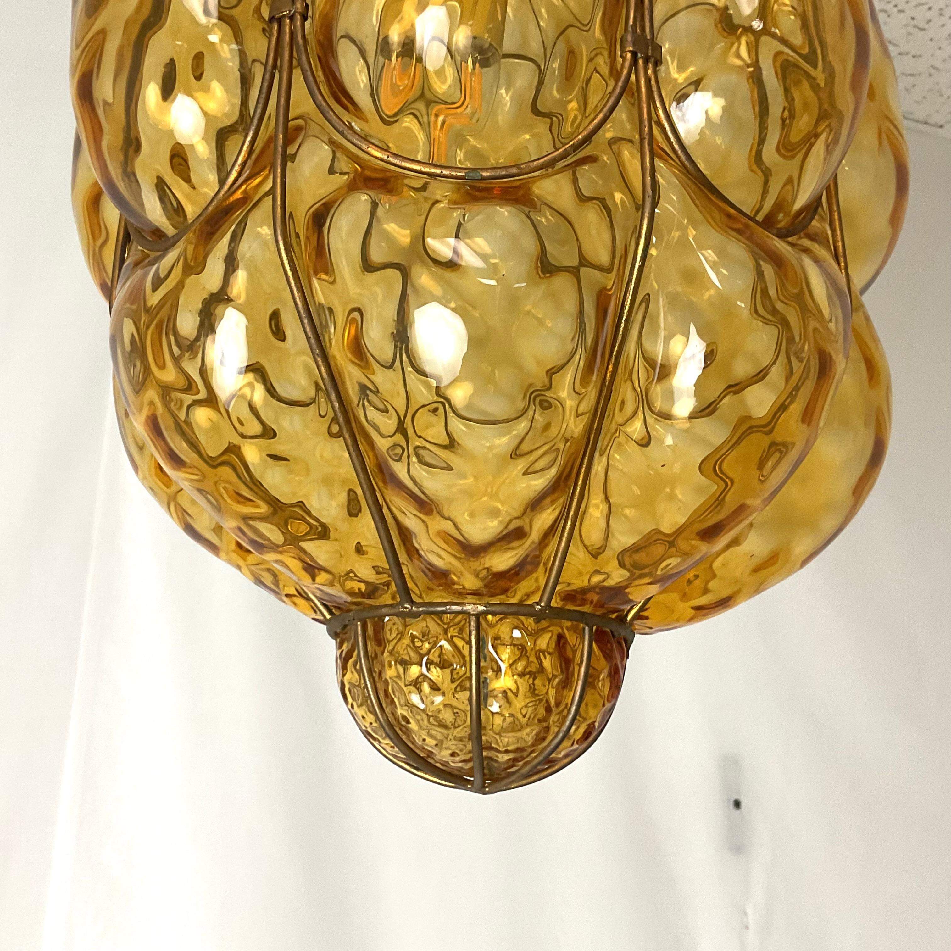 Venetian Glass Lantern Hand Blown For Sale 1