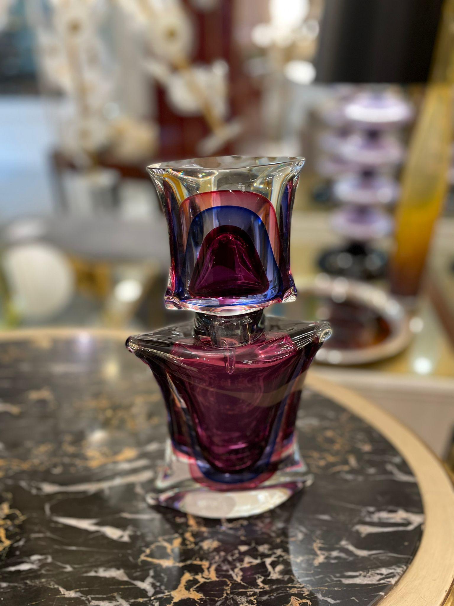 Mid-Century Modern Venetian Glass Perfume Bottle, circa 1980
