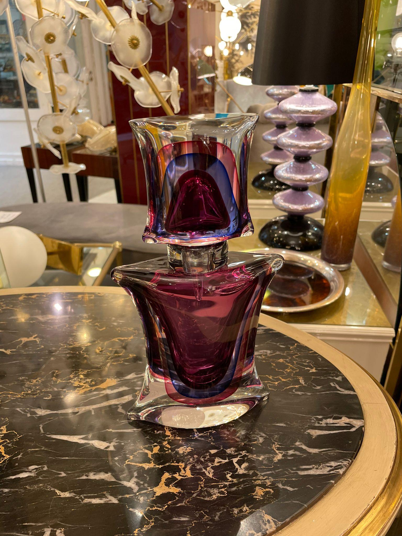 Italian Venetian Glass Perfume Bottle, circa 1980