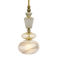 Venetian Glass Smoked Pendant Lights, Murano, Italy